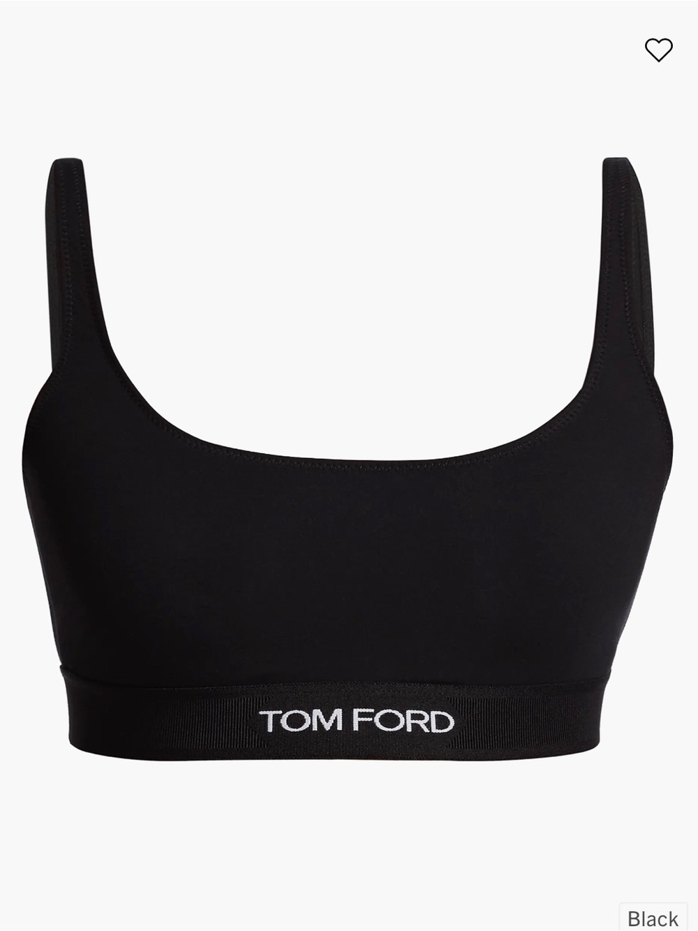 Tom Ford Black Logo Elastic Bralette